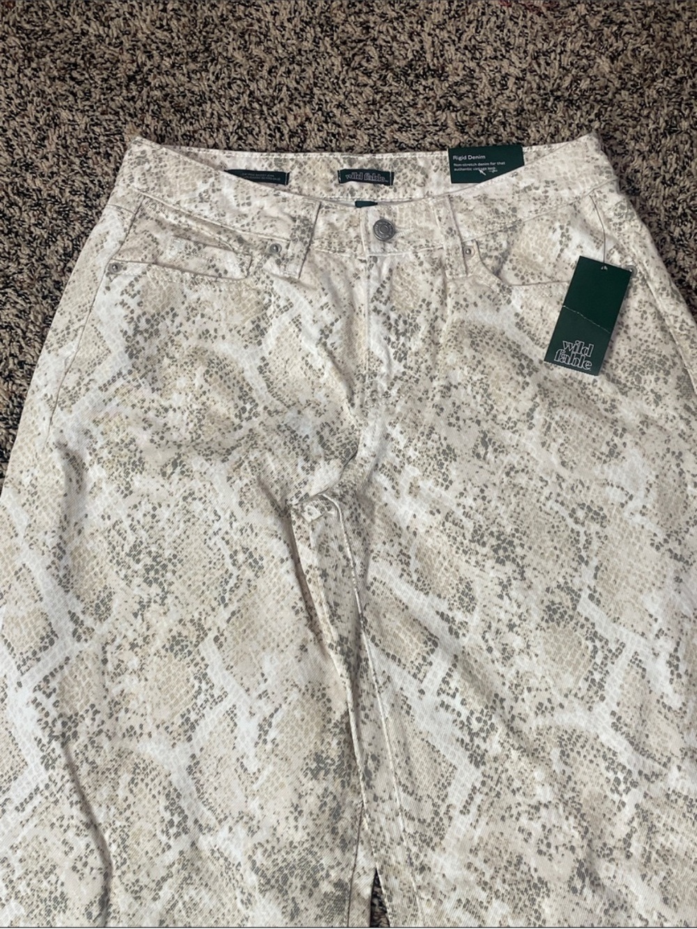 Wild Fable Low Rise 90’s Baggy Jean Snake Print Size 14 | NWT - Picture 4 of 9